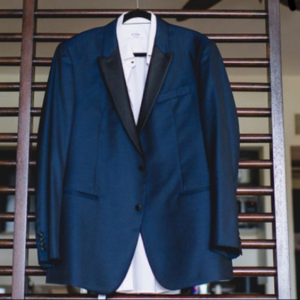 Emporio Armani Blue Dot Dinner Jacket 56LEU/44L US